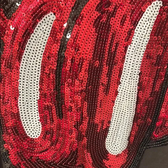 NWT MadeWorn Rolling Stones sequined lips 👄 and tongue 👅 tee small - Picture 7 of 16